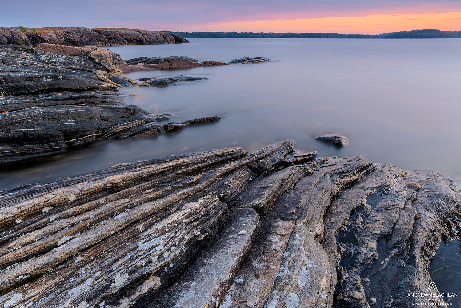 Sunset on Georgian Bay, Parry SOund, Ontario, Canada