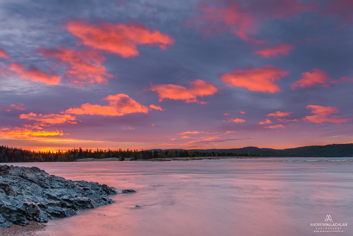 Sunrise on Lake Superior near Wawa, Ontario, Canada
