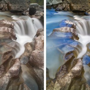 Photos taken with and without LB Gold-N-Blue Polarizer