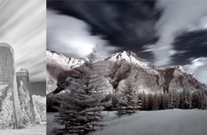 Infrared photography - a collection of black and white photos.