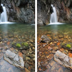 Photos taken with and without LB Neutral Polarizer