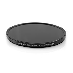 A black circular filter on a white background.