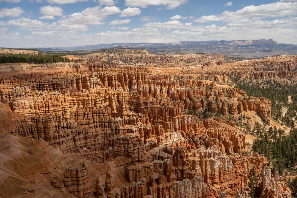 Bryce Canyon National Park, red rock formations.